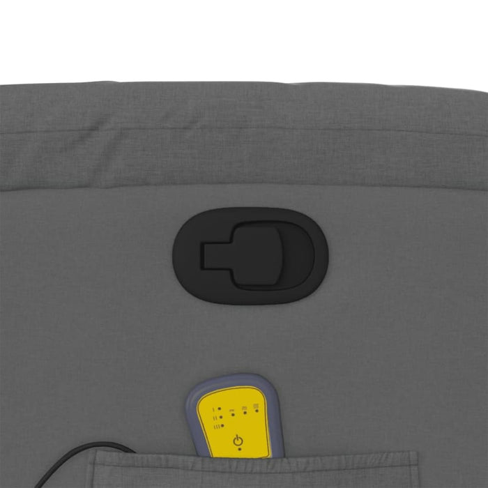 Massage Recliner Chair Dark Grey Fabric Titpni