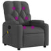 Massage Recliner Chair Dark Grey Fabric Tixakx