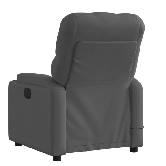Massage Recliner Chair Dark Grey Fabric Tixakx