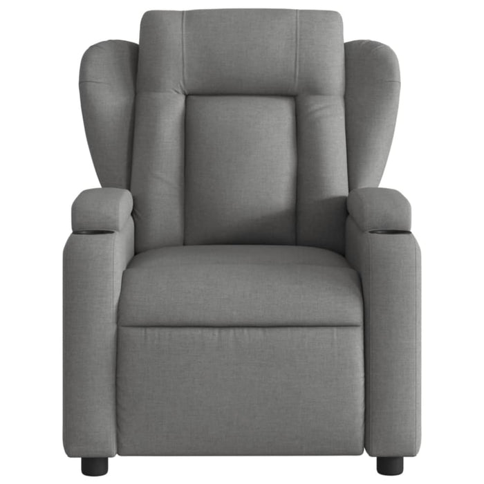 Massage Recliner Chair Dark Grey Fabric Tixaol