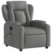Massage Recliner Chair Dark Grey Fabric Tixaol