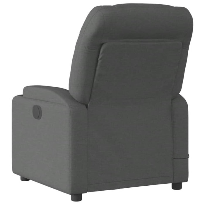 Massage Recliner Chair Dark Grey Fabric Tixapa