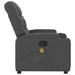 Massage Recliner Chair Dark Grey Fabric Tixapa