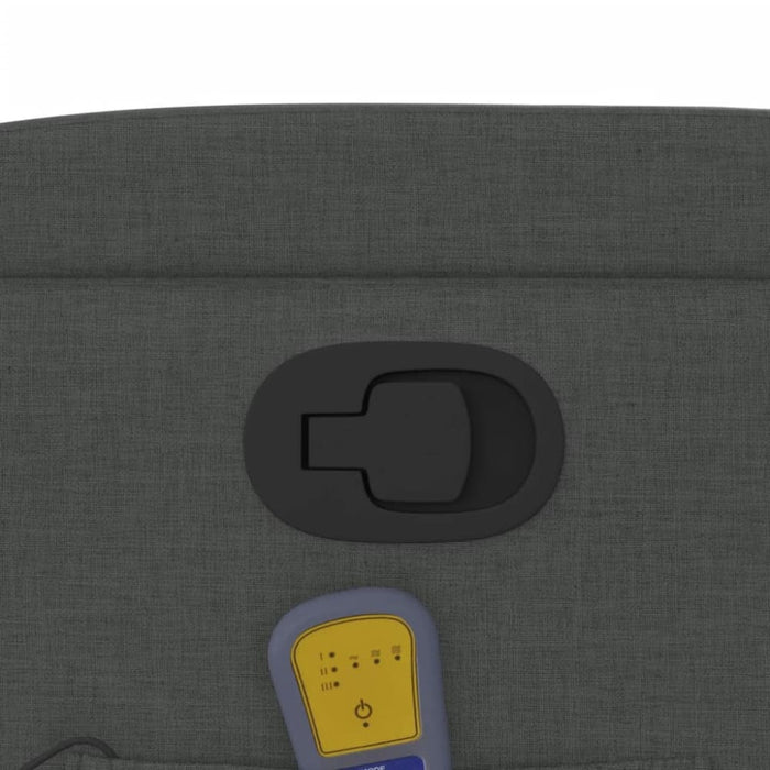 Massage Recliner Chair Dark Grey Fabric Tixapa