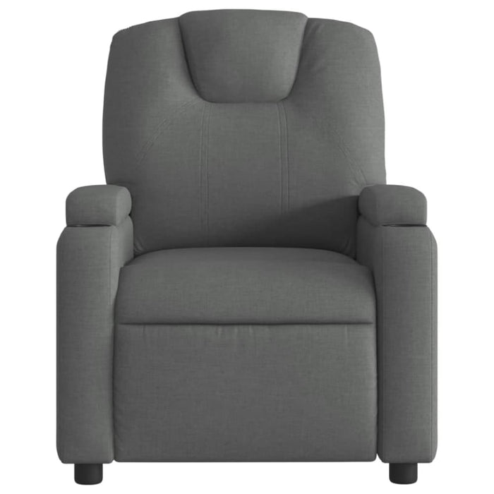 Massage Recliner Chair Dark Grey Fabric Tixtin