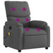 Massage Recliner Chair Dark Grey Fabric Txblbki