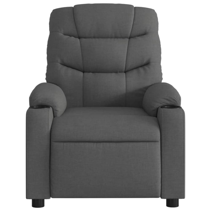 Massage Recliner Chair Dark Grey Fabric Txblkol
