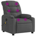 Massage Recliner Chair Dark Grey Fabric Txblkol