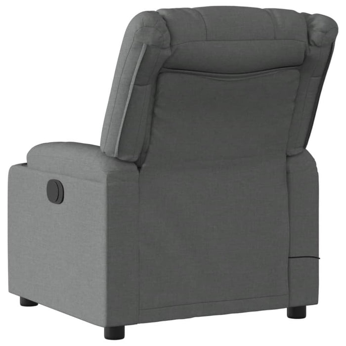 Massage Recliner Chair Dark Grey Fabric Txblntl
