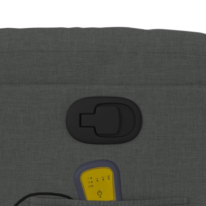 Massage Recliner Chair Dark Grey Fabric Txblntl