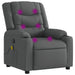 Massage Recliner Chair Dark Grey Fabric Txblntl
