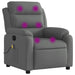 Massage Recliner Chair Dark Grey Fabric Txbloao