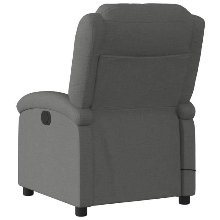 Massage Recliner Chair Dark Grey Fabric Txbpaoi