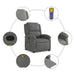 Massage Recliner Chair Dark Grey Fabric Txbpaoi