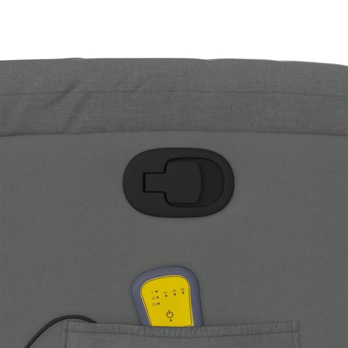 Massage Recliner Chair Dark Grey Fabric Txbpiii
