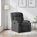 Massage Recliner Chair Dark Grey Fabric Txbpipt