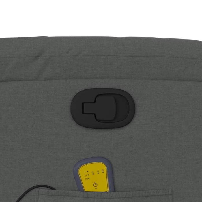 Massage Recliner Chair Dark Grey Fabric Txbpipt