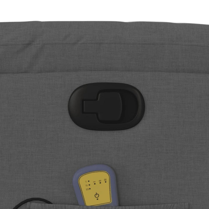 Massage Recliner Chair Dark Grey Fabric Txbpixa