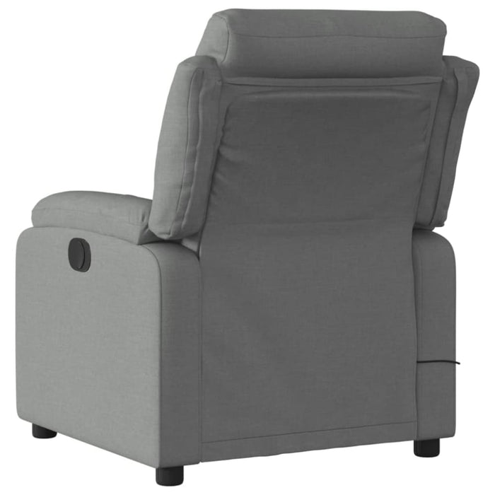 Massage Recliner Chair Dark Grey Fabric Txbpixa