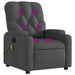 Massage Recliner Chair Dark Grey Fabric Txbpllp