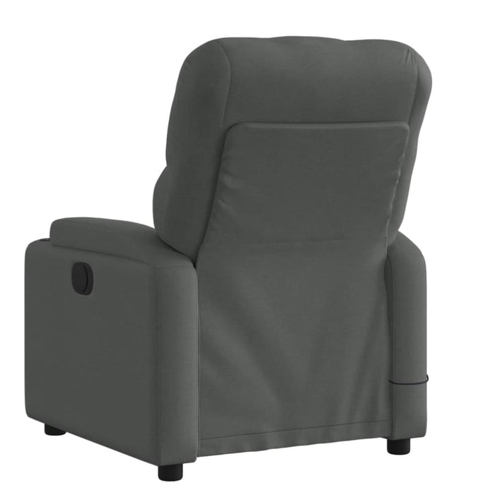 Massage Recliner Chair Dark Grey Fabric Txbpllp