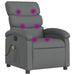 Massage Recliner Chair Dark Grey Fabric Txbpnob