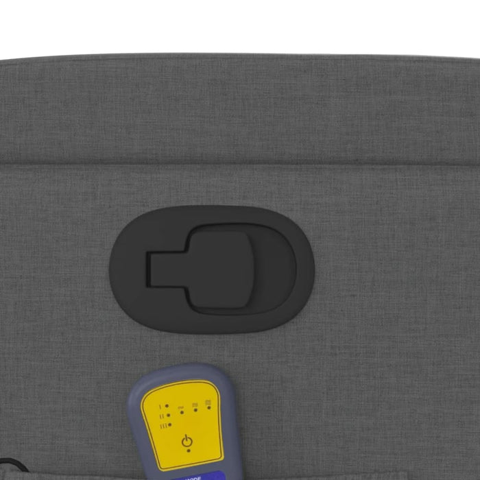 Massage Recliner Chair Dark Grey Fabric Txbppot