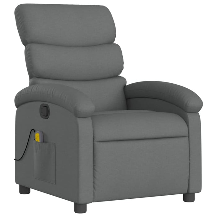 Massage Recliner Chair Dark Grey Fabric Txbptlp