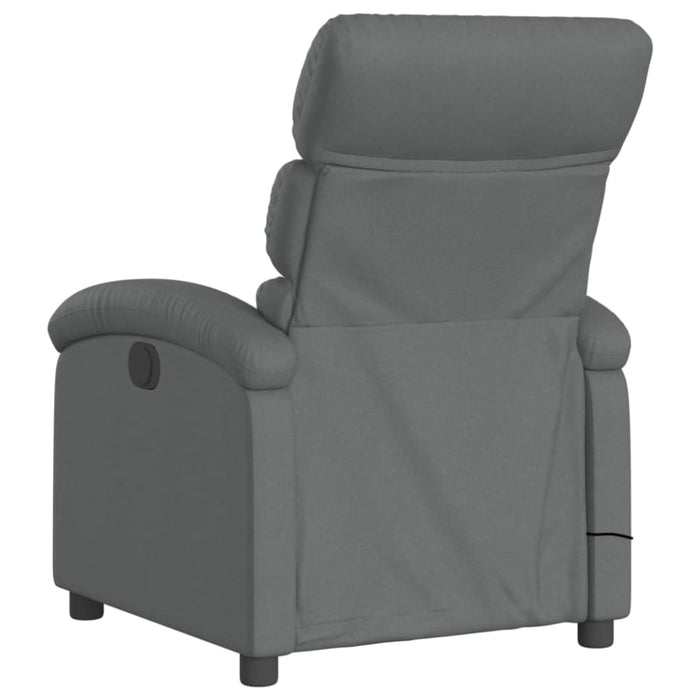 Massage Recliner Chair Dark Grey Fabric Txbptlp