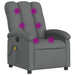 Massage Recliner Chair Dark Grey Fabric Txbptnp