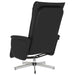 Massage Recliner Chair With Footrest Black Faux Leather