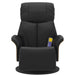 Massage Recliner Chair With Footrest Black Faux Leather
