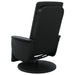 Massage Recliner Chair With Footrest Black Faux Leather