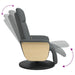 Massage Recliner Chair With Footrest Dark Grey Fabric Tplpta