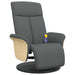 Massage Recliner Chair With Footrest Dark Grey Fabric Tplpta