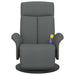 Massage Recliner Chair With Footrest Dark Grey Fabric Tplpta