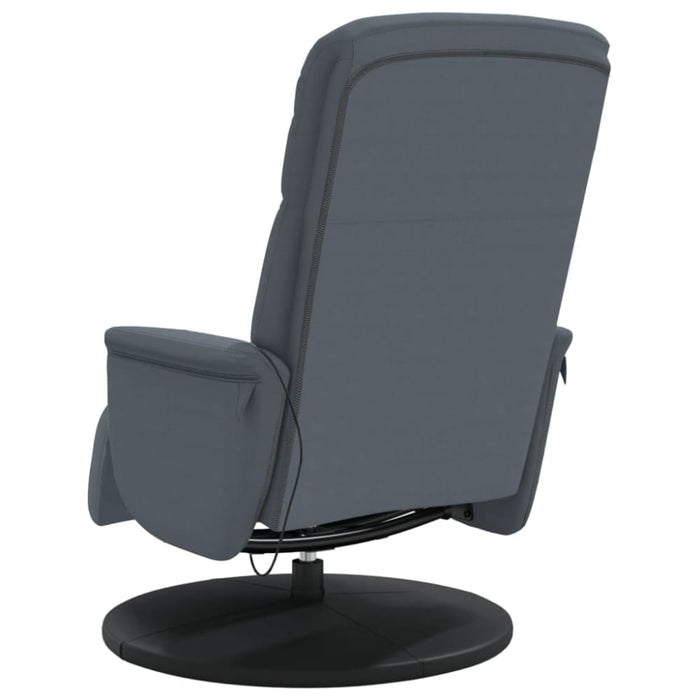 Massage Recliner Chair with Footrest Dark Grey Velvet Tpllka