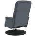 Massage Recliner Chair with Footrest Dark Grey Velvet Tpllka