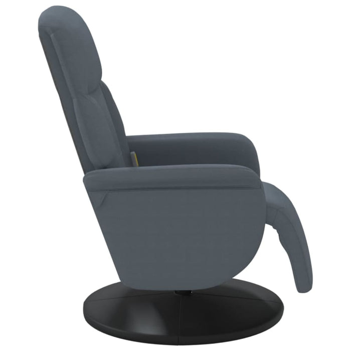 Massage Recliner Chair with Footrest Dark Grey Velvet Tpllka