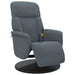 Massage Recliner Chair with Footrest Dark Grey Velvet Tpllka