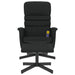 Massage Recliner Chair with Footstool Black Faux Leather