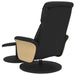 Massage Recliner Chair With Footstool Black Faux Leather