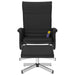 Massage Recliner Chair with Footstool Black Faux Leather