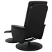 Massage Recliner Chair with Footstool Black Faux Leather