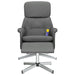 Massage Recliner Chair With Footstool Dark Grey Fabric