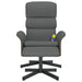 Massage Recliner Chair with Footstool Dark Grey Fabric
