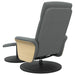 Massage Recliner Chair With Footstool Dark Grey Fabric