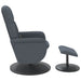 Massage Recliner Chair with Footstool Dark Grey Velvet