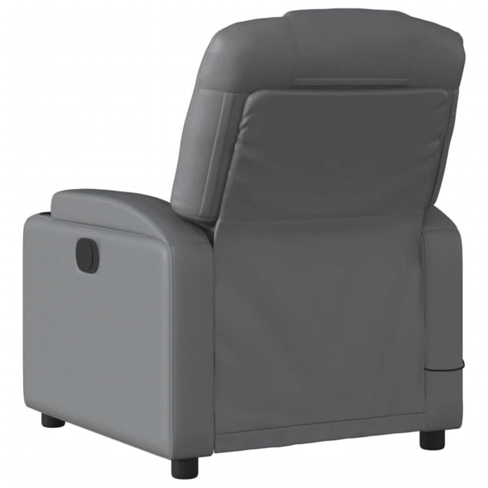 Massage Recliner Chair Grey Faux Leather Tixtkk