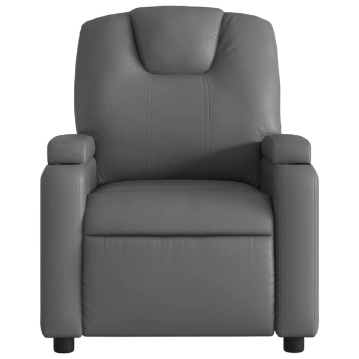 Massage Recliner Chair Grey Faux Leather Tixtkk